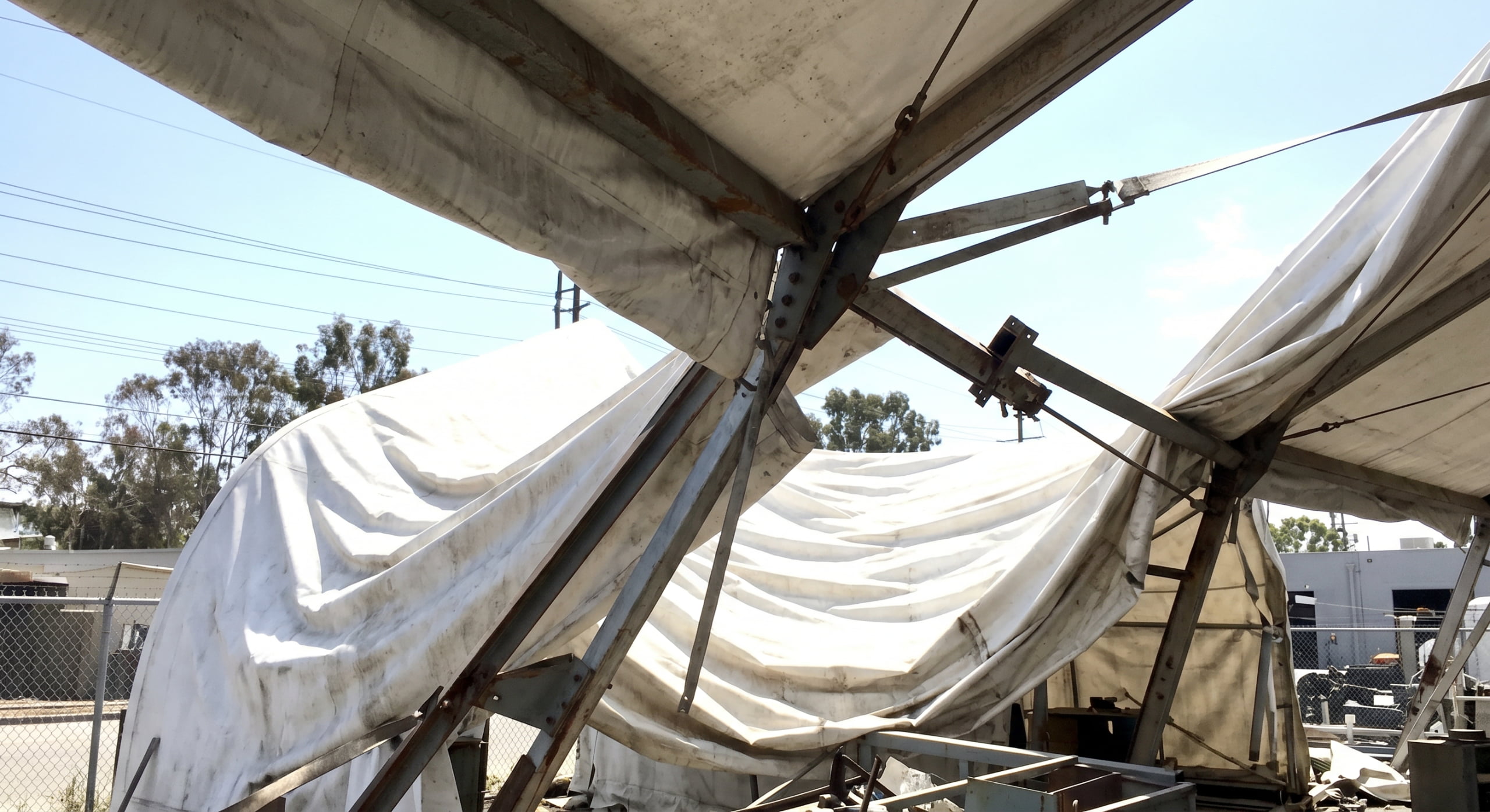 Industrial container shelter protecting mining equipment in extreme weather